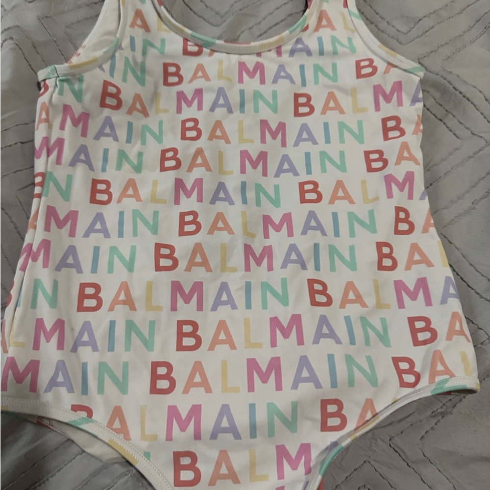 Balmain Multicolor Logo Bodysuit\ Bathing suit